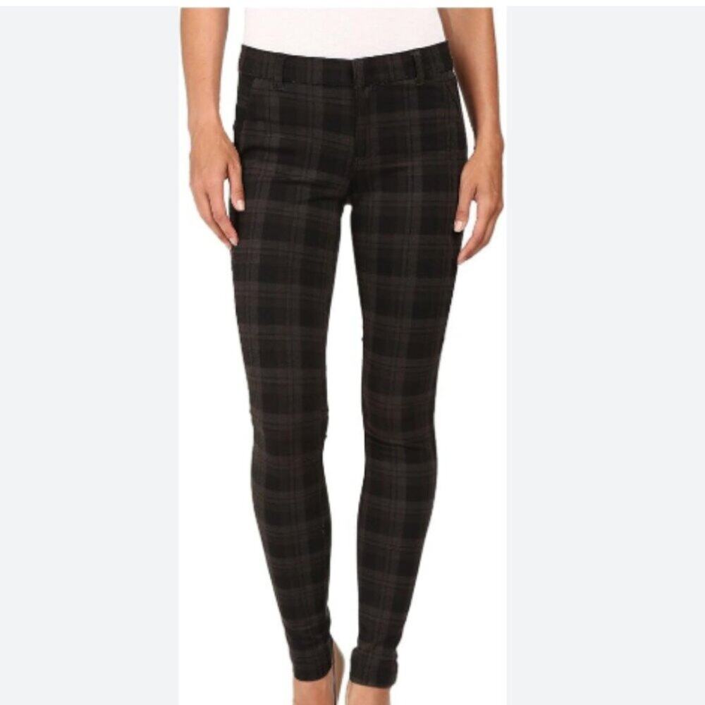 NWOT Kut by the Kloth Brown Black Plaid Skinny Ponte Pant Size 8